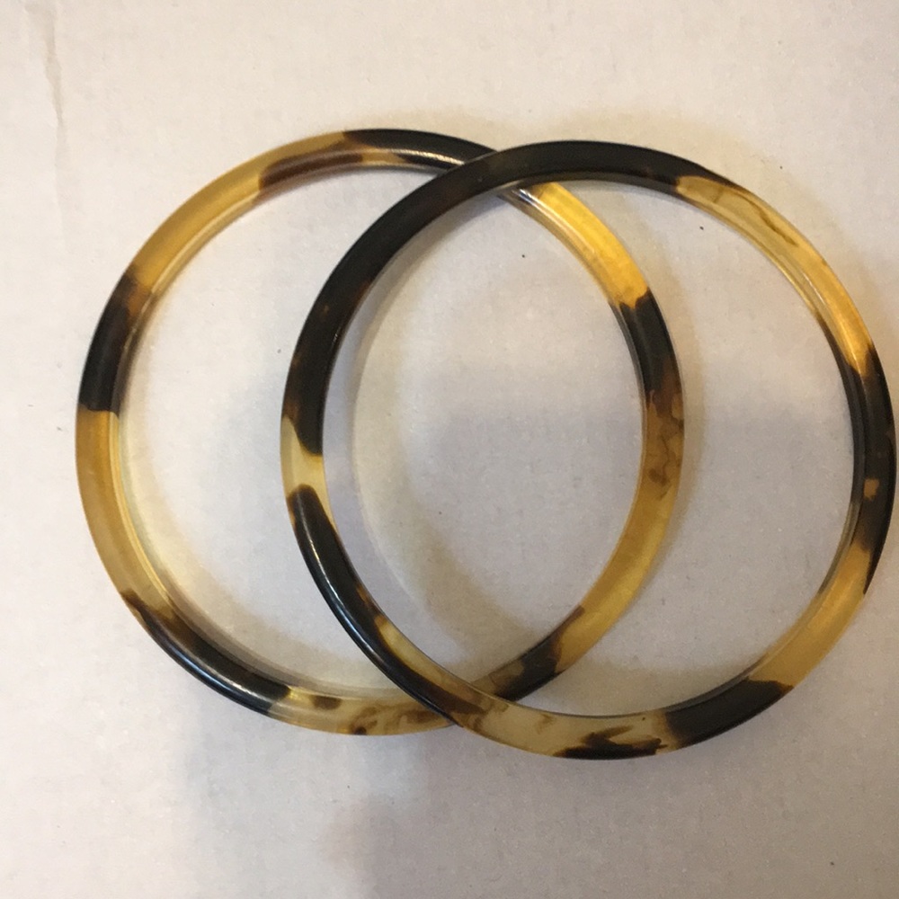 Acetate tortoise shell bangles